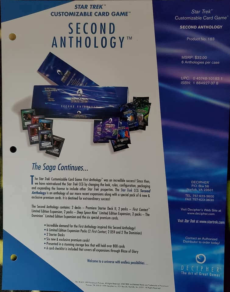 Sell Sheet 2nd Anthology
